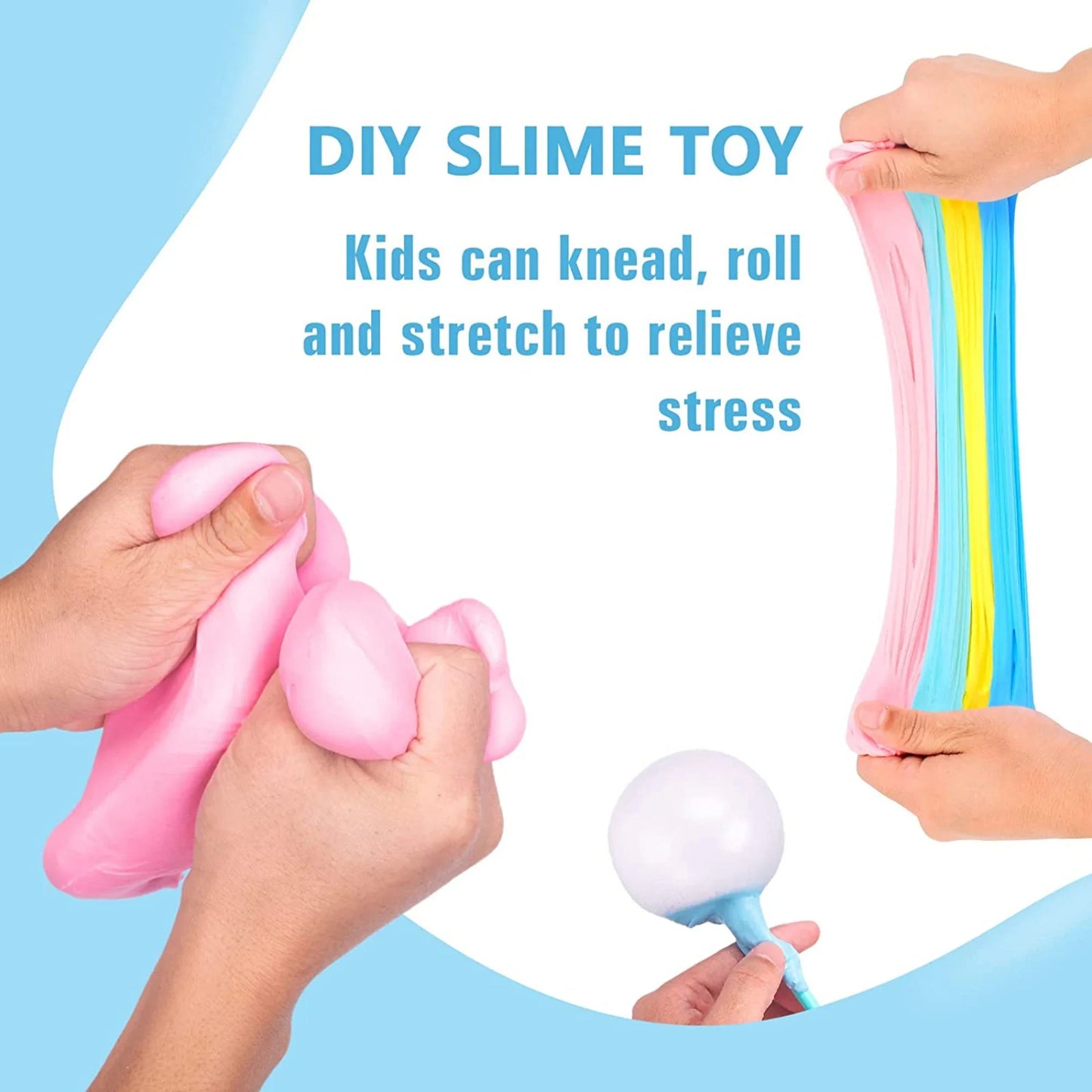 Colorfull Slime 200ml pack of 3 different colors mix colors