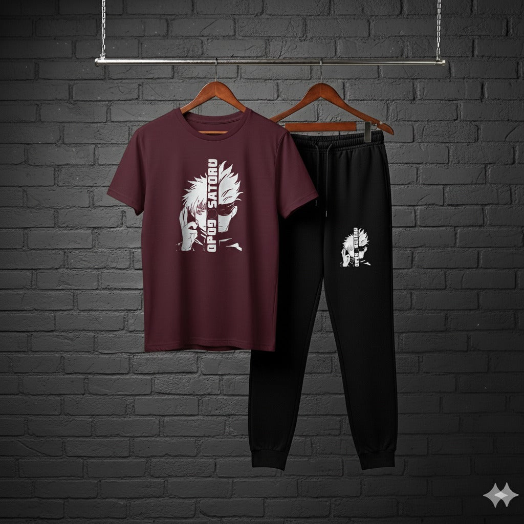 High-Quality Black Track Suit Cartoon Anime Streetwear - Gojo Satoru Edition Large