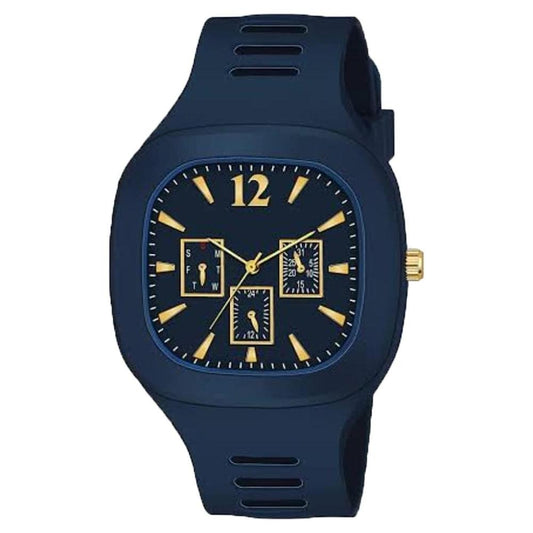 New Silicone Analogue Fashionable Wrist Watch for Men – Casual & Stylish Design (Black)