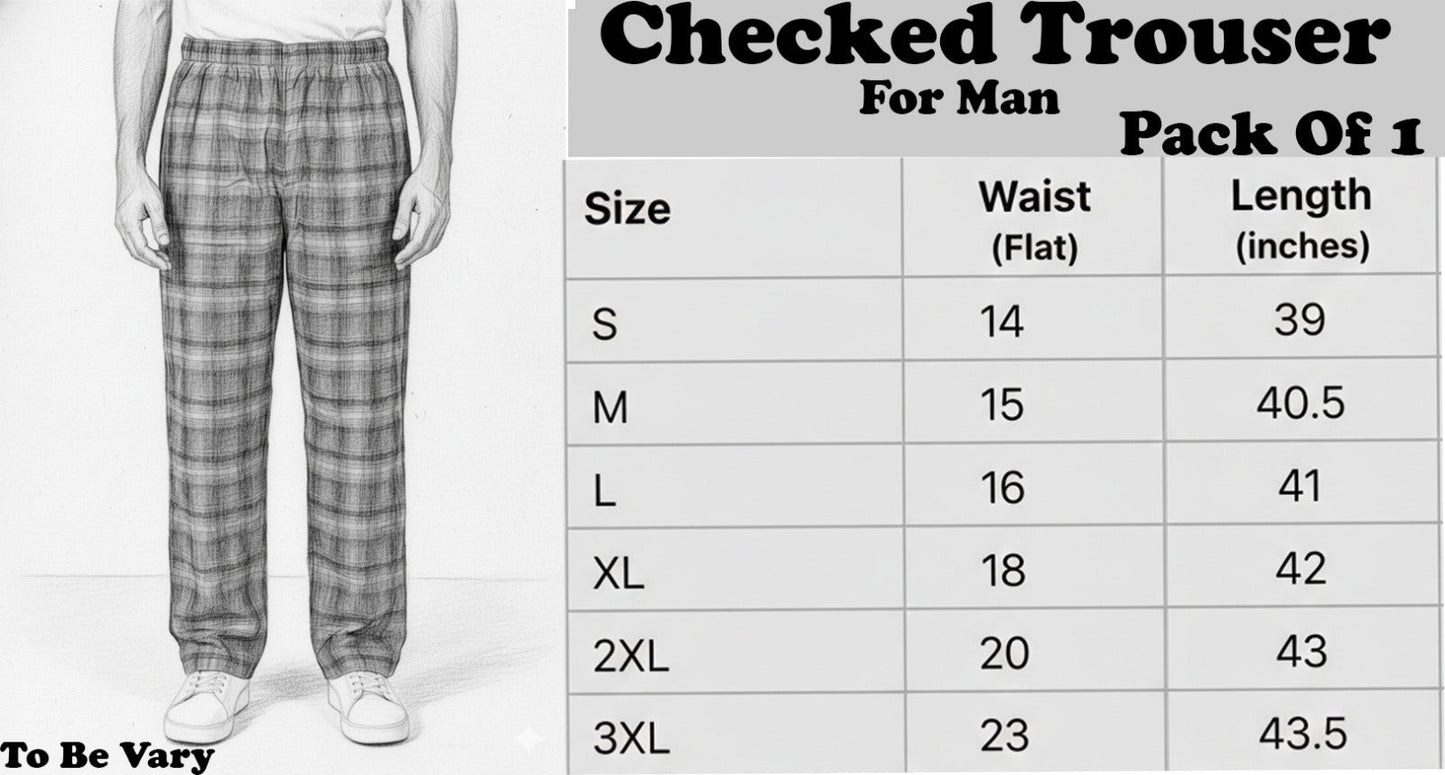Pack of 1 Pcs Trousers For Men for Boys