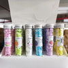 100 Pcs Disposable Flower Paper Soap With Portable Tube Multi Color Travel Sheets For Hand Washing And Outdoor Use Premium Quality (Random Color)