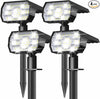 NYMPHY Solar Lights Outdoor Waterproof IP68, 56 LED 3 Lighting Modes Solar Powered Garden Yard Spot Solar Lights for Outside Landscape- 4 Pack (Cool White)