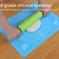 Silicone Baking Mat With Measurements Heat Resistant Cookie Sheet Oven Liner | Non Stick Flour Rolling Mat | Baking Mat Kneading Dough Pad (Random Color)