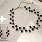 Zig Zag Black Choker With Earrings for girls