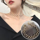 Zig Zag Black Choker With Earrings for girls