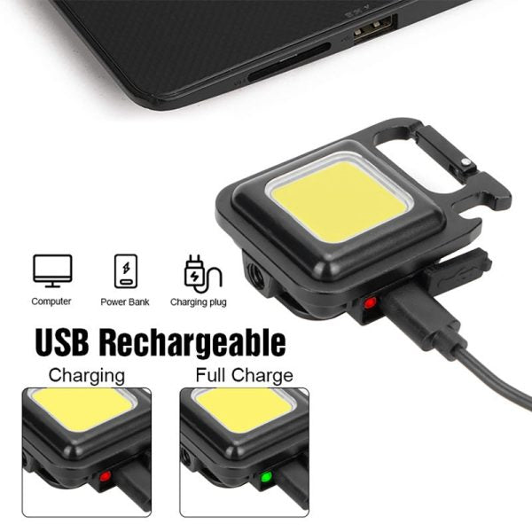 Multifunction 500 Lumens Mini Pocket COB LED Portable Keychain Light