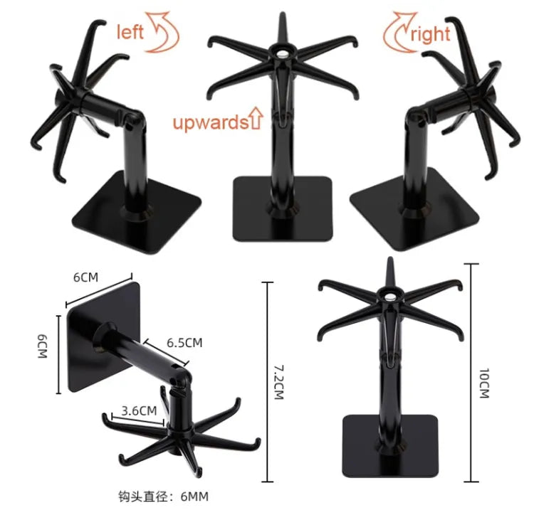 Kitchen Tools Spoon Holder Stand 360 Degrees Rotated Punch-Free Rack Wall Hanging - 1Pc