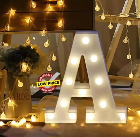 1pcs LED Alphabet Battery Operated All Led Letter A TO Z For Night Lights Wedding Birthday Party For Room and Decoration Using Without Electricity - D