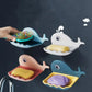 Fish Soap Stands for Bathroom Double Layers Plastic Adhesive Waterproof Wall Mounted Bar Soap Dish Holder Rack for Shower Wall, Kitchen, Bathroom Multicolor (Pieces 1)