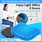 (With black cover) - Non Slip Egg Sitter Gel Seat Cushion Soft Sitting Support Pad Cushion for Car and Office Chair Seat Pads Breathable Honeycomb Bike seat foam