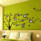Large 200x250Cm / 79x99in Black 3D DIY Photo Tree PVC Wall Decals Adhesive Family Wall Stickers Mural Art Home Decor
