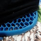 (With black cover) - Non Slip Egg Sitter Gel Seat Cushion Soft Sitting Support Pad Cushion for Car and Office Chair Seat Pads Breathable Honeycomb Bike seat foam