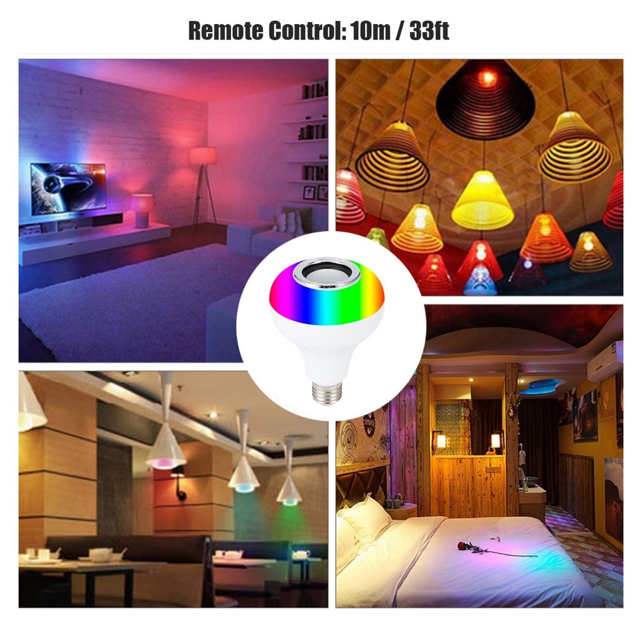 Smart LED Light Bulb with Built-in Bluetooth Speaker + Remote | Best Quality Bluetooth Speaker