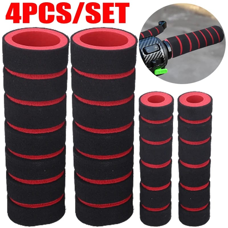 4pcs/Set Universal Grip Comfort Foam Handle Bar Motorcycle, Bicycle | motorcycle handle foam grip - Blue