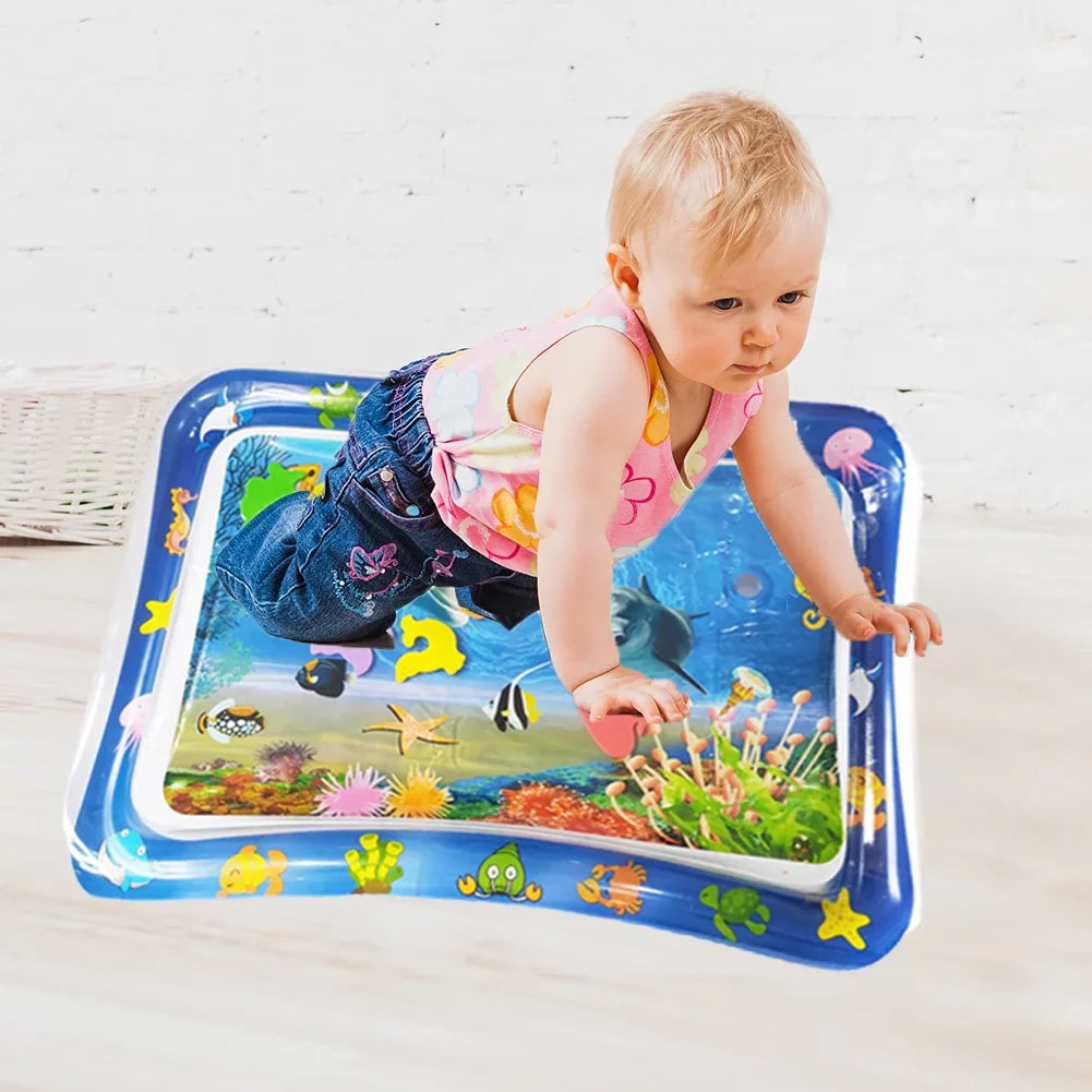 Inflatable Leakproof Tummy Time Water Mat for Kids – Safe & Fun Baby Play Mat (Random Color