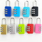Greatangle-UK 3 Digit Code Combination Padlock For Luggage Combination Number Lock Padlock For Zipper Bag Suitcase Drawer Durable Locks black