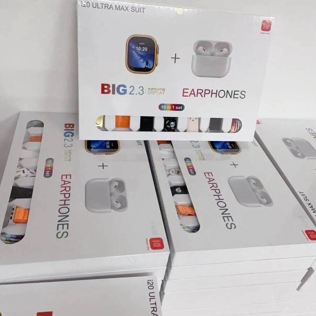 I20 Ultra Max Suit 10 In 1 SmartWatch With Airpods Comfortable Wear Stylish Design For Daily Use And Fashion Needs