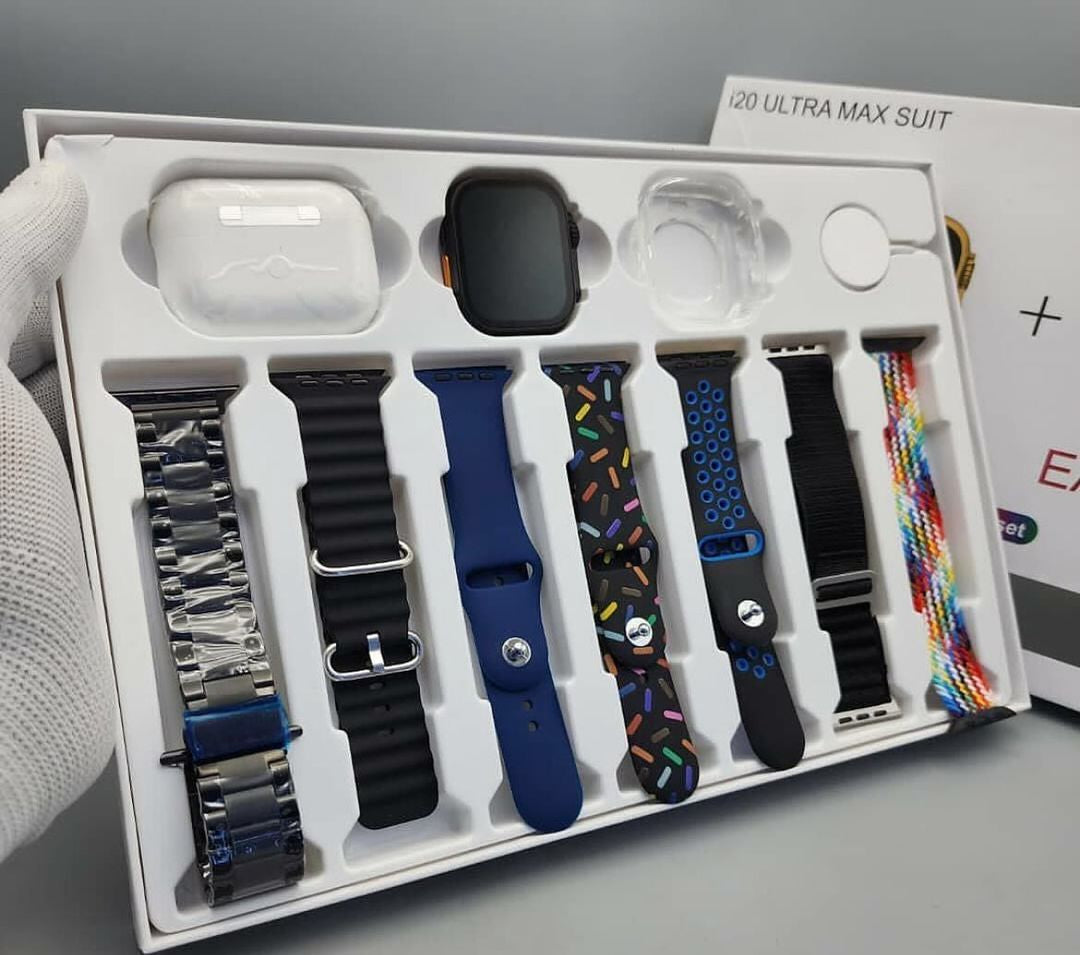 I20 Ultra Max Suit 10 In 1 SmartWatch With Airpods Comfortable Wear Stylish Design For Daily Use And Fashion Needs