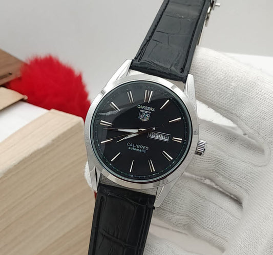 Carrera Calibre 5 - Luxury Swiss Watch With Leather Strap Mens Watch Wrist Watch | Best Quality Men Watch | Best Quality Analog Watch For Men -