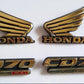 4-Piece Tenki & Tappa Monogram Set for CD70 – Universal Honda Style Badges | Best Quality Mono Set