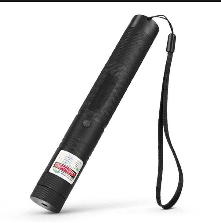 Special Edition High-Power 303 Green Laser Pointer with Adjustable Focus, 8 Designs & Shapes, 5km Range – Rechargeable Battery, Charger & Safety Lock