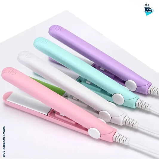 Mini Hair Straightener – Lightweight & Portable Travel Styling Tool | Medium Heat | High/Low Speed Settings | Corded Electric | Multicolor | ABS Plastic