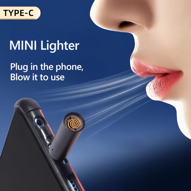 Portable Cigarette Lighter – Windproof USB Plug & Play Rechargeable Car Lighter, Easy One-Touch Ignite, Compact & Durable Design for Everyday Use