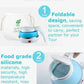 Fast Water Boiling 600 Ml Portable Kettle Travel Kettle Foods Boils Quickly Silicone Small Collapsible Foldable Electric Sports Bottle (Random Color)
