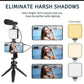 AY-49 Vlogger Kit | Microphone, LED Fill Light, Mini Tripod & Mobile Holder with Remote – Complete Video Making Set for Vlogging