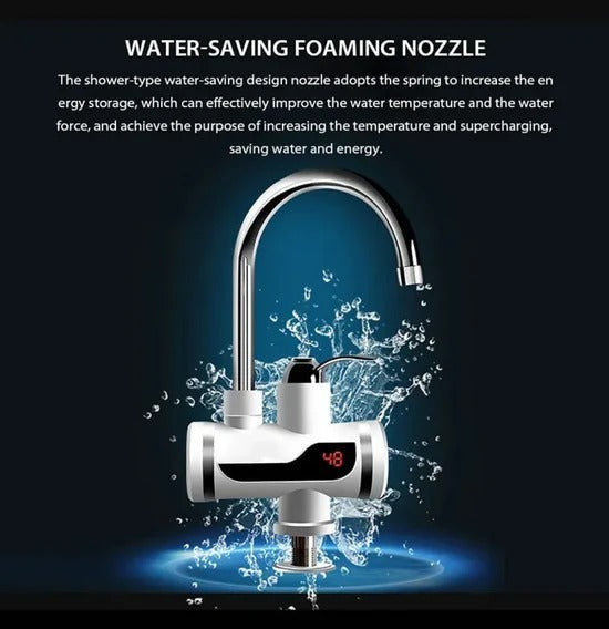 Electric Kitchen Instant Water Heater Tap – Instant Hot Water Faucet | Fast Heating Tankless Faucet