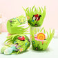 Easter Baskets – Portable Round Non-Woven Buckets for Kids & Adults | Small Woven Party & Birthday Decoration Supplies