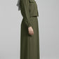 Stylish 2 Piece Set Long Frock Maxi Dress With Matching Zipper Jacket Premium Quality - Black