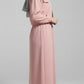Stylish 2 Piece Set Long Frock Maxi Dress With Matching Zipper Jacket Premium Quality - Black