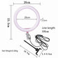 Professional 10-inch LED Ring Fill Light with Universal Phone Holder & Dimmable Lighting Modes