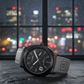 Men's Aviator-Inspired Textured Dial Watch(black)