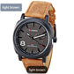 Men's Aviator-Inspired Textured Dial Watch(black)