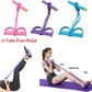 Foot Pedal Resistance Band Elastic Sit Up Pull Rope For Yoga And Fitness Tummy Trimmer Providing Durable Quality Comfortable Use (Random Color)