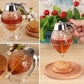 Honey Dispenser 200ML | No-Drip Syrup Pot & Juice Storage Jar | Easy-Pour Bee Design Container for Honey, Maple Syrup, Sauces & Kitchen Use