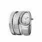 Triple‑Wrap Snake Watch | Diamond‑Set Bezel | Golden