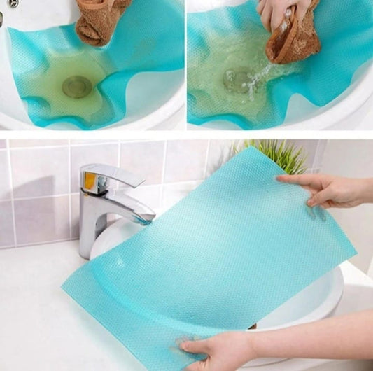 Refrigerator Mats Shelf Liners, 45 ×150cm Plastic Refrigerator Liners Washable Can Be Cut Waterproof Refrigerator Pads Fridge Mats Drawer Table Placemats (1 Roll Multicolors)