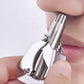 Manual Stainless Steel Nose & Ear Hair Trimmer - Painless, Battery-Free Precision Personal Grooming Tool with Cleaning Brush