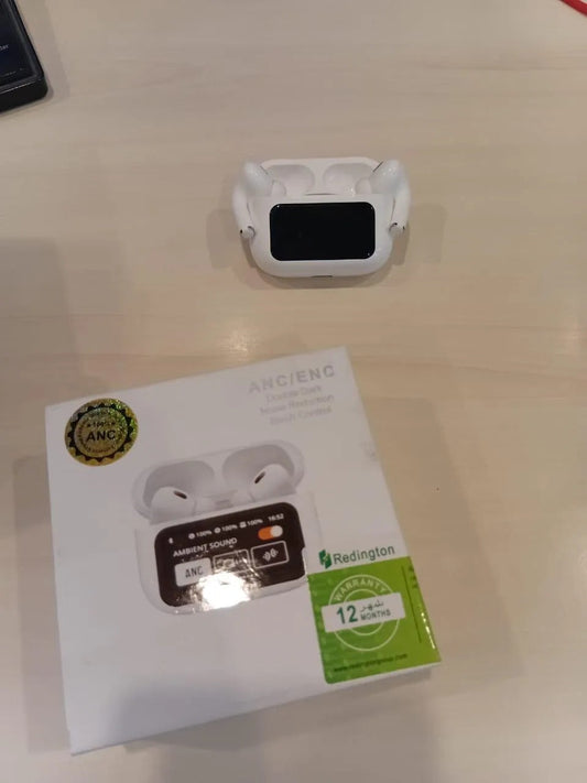 A9 Pro Smart Screen Wireless Earbuds – ANC & ENC Noise Cancelling, Bluetooth 5.4, Touch Control Display Case, Hi-Fi Sound & 36H Playtime ( white colour )
