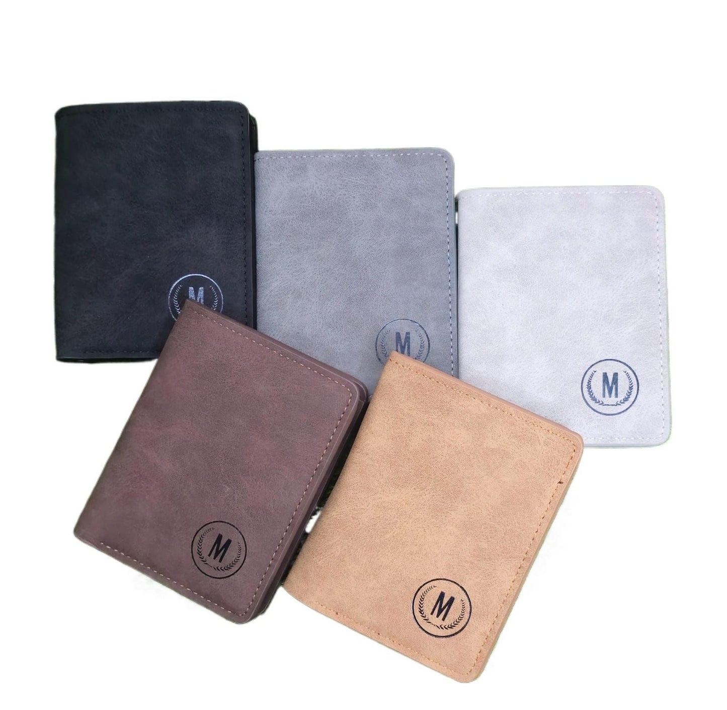 GU II Male Short Thin Man Wallet Providing Stylish Design Comfortable Use Durable Quality - Black