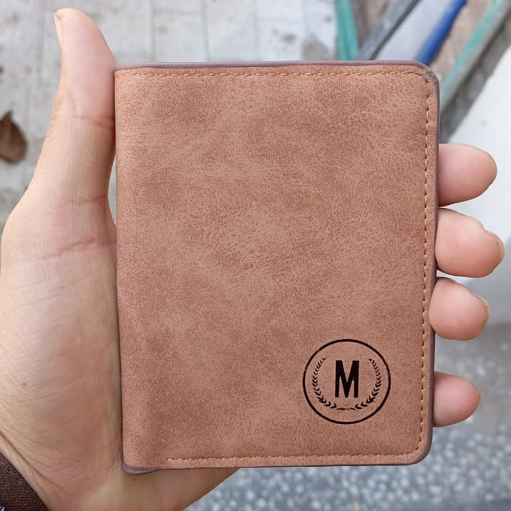GU II Male Short Thin Man Wallet Providing Stylish Design Comfortable Use Durable Quality - Black