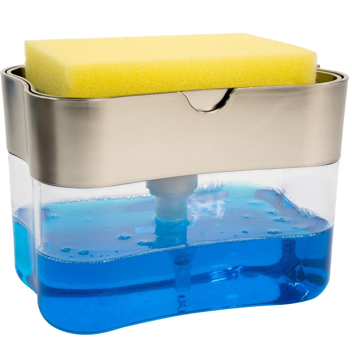 2-in-1 Kitchen Soap Dispenser With Sponge | Soap Pump Holder | Kitchen Dishwashing Soap Holder | Soap Pump Dispenser
