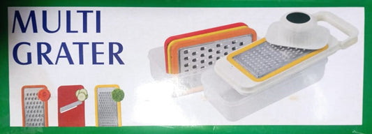 5-in-1 Multi Grater & Mandoline Slicer with Storage Box – Stainless Steel Blades Vegetable & Fruit Cutter
