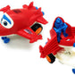 Transforming Aeroplane Friction Toy For Kids With Quick Character Change High Quality Abs Material And Fun Play (Random Color)