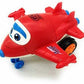 Transforming Aeroplane Friction Toy For Kids With Quick Character Change High Quality Abs Material And Fun Play (Random Color)