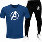 Round neck, half-sleeve casual T-shirt with matching trouser. Trendy, comfortable aur gym, jogging aur daily wear ke liye perfect choice -BLACK- L