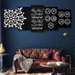 Set of 5 Arabic Calligraphy Frames | 16x40 Inch | Wooden Sticky Tiles | Easy Wall Mount with Double Tape